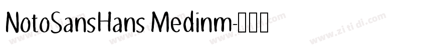 NotoSansHans Medinm字体转换